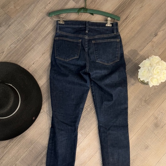 J. Crew Blue High Rise Toothpick Straight Leg Jeans with Classic Indigo Wash - Picture 7 of 8